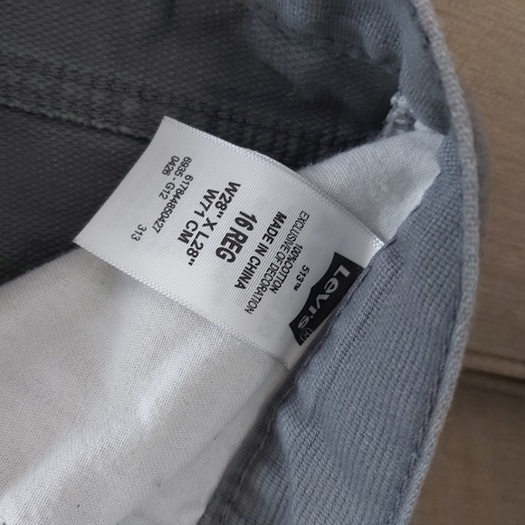 Levi's 513 gray corduroy slim straight mid rise jeans - Picture 11 of 14